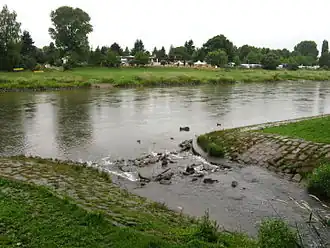 Monding van de Hamel in de rivier de Wezer