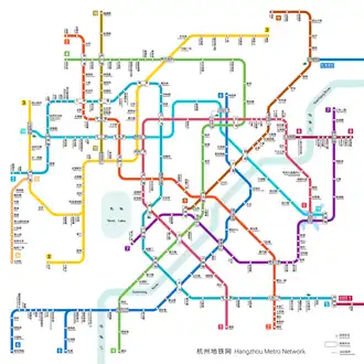 Metrokaart van Hangzhou (2026)