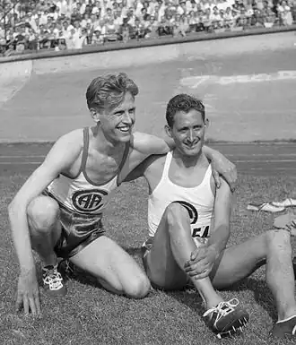 Wim Slijkhuis (rechts) in 1951