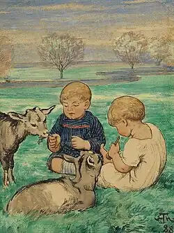 Spielende Kinder, 1887