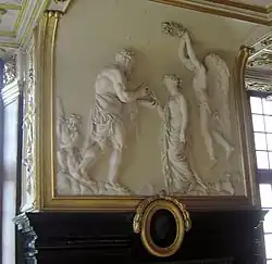 Huwelijk van Hercules op de schoorsteenmantel van het Salon d'Hercule door Hansche