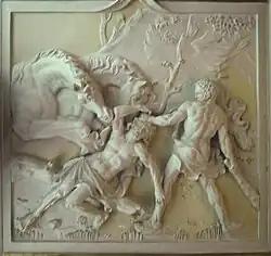 Scène uit het leven van Hercules op het plafond van het Salon des Gobelins door Hansche