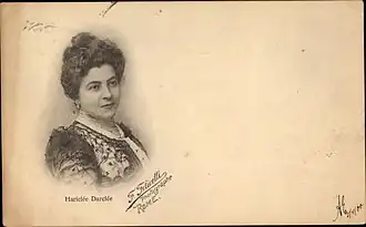 Hariclea Darclée zong La Wally bij de première in 1892.