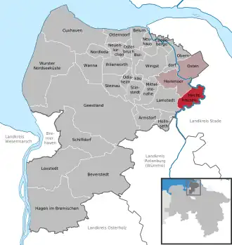 Kaart van Hechthausen