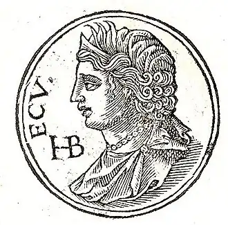 Afb. van Hekabe in "Promptuarii Iconum Insigniorum", 1553