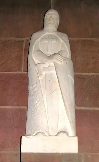 Historiserende voorstelling van Hendrik I in het kasteel van Vianden.