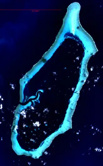 Satellietfoto van Helen Reef