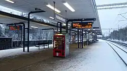 Het perron gezien uit het noorden.