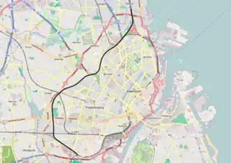 Spoorlijn Hellerup - Vigerslev op de kaart