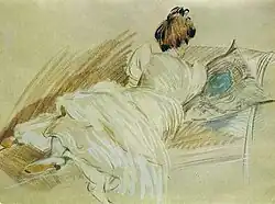 On the sofa, 1899