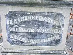 "De nakomelingschap volmake wat hij begonnen heeft"