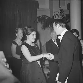 Arends begroet prinses Margriet (1963)