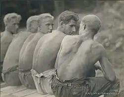 Garden worker at Erik Läck's green house, 1930