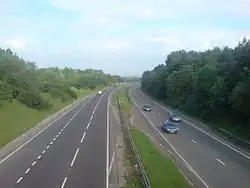 A10 nabij Hertford in zuidelijke richting