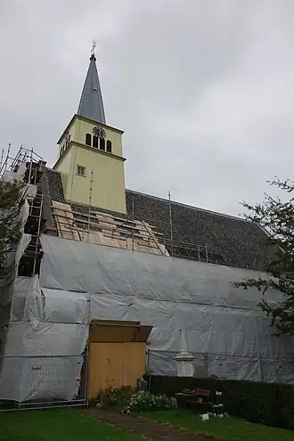 Kerk tijdens restauratiewerkzaamheden in 2015