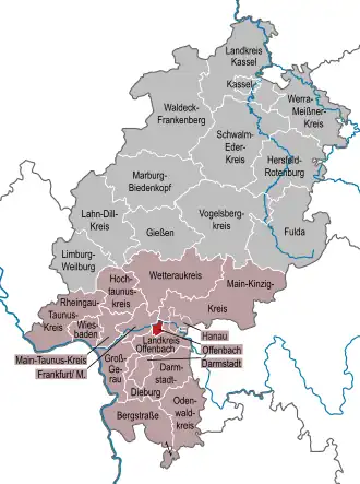 Kaart van Offenbach am Main