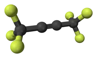 molecuulmodel ■&nbsp;fluor■&nbsp;koolstof