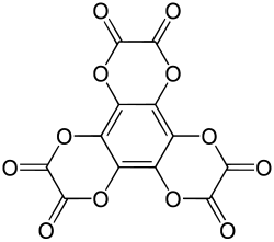 Structuurformule van benzeenhexoltrisoxalaat