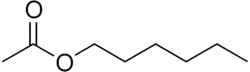Structuurformule van hexylacetaat