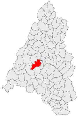 Kaart van Hidișelu de Sus