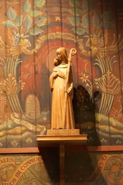 Houten beeld Hildegard van Bingen - Mari Andriessen