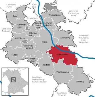 Kaart van Hilpoltstein