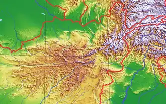 Kaart van Hindoekoesj