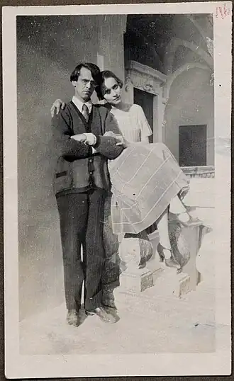 Nina Berberova en Vladislav Chodasevitsj, Sorrento, 1925