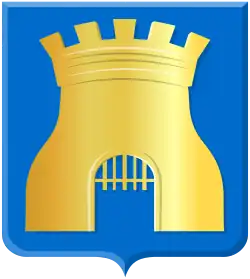 Het wapen van Hoeven(met de burcht)