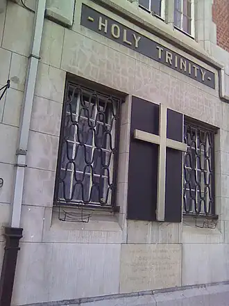 De gevel van de prokathedraal.