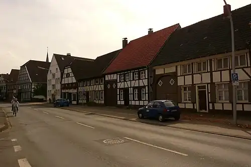 Het dorp Horneburg ten ZW van de stad