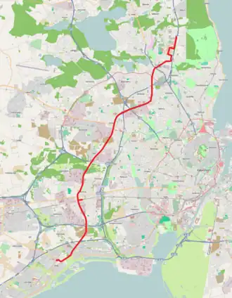 Netwerkkaart van de Hovedstadens Letbane