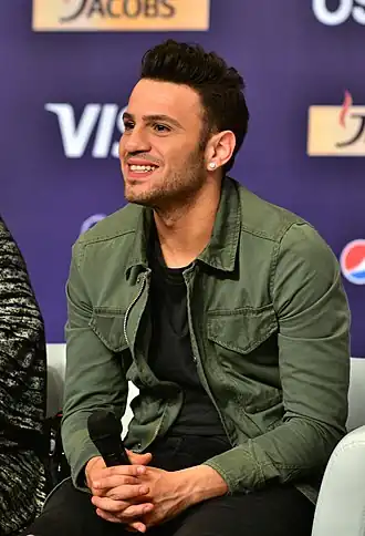 Hovig tijdens het Eurovisiesongfestival 2017