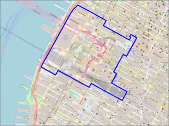 Kaart van Hudson Yards