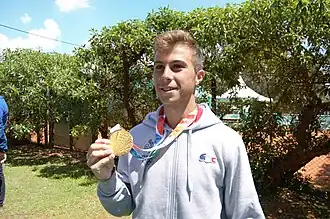 Gaston tijdens de Olympische Jeugdzomerspelen 2018