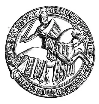 Het zegel van graaf Hugo V van Saint-Pol.