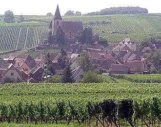 Het dorp Hunawihr/Hunaweier