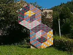 Een kunstwerk van Vasarely in Pécs