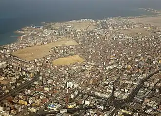 Luchtfoto van het centrum van Hurghada