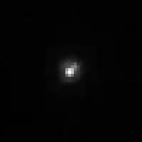 (38628) Huya en zijn maan gemeten door Ruimtetelescoop Hubble