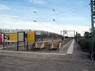 Het spoor houdt op bij Hoek van Holland Strand.