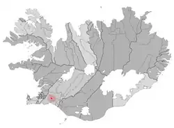 Ligging van Hveragerði