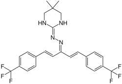 Structuurformule van hydramethylnon
