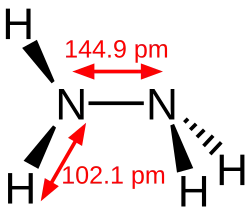 Structuurformule van hydrazine