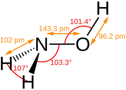 Structuurformule van hydroxylamine
