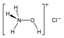 Structuurformule van hydroxylammoniumchloride