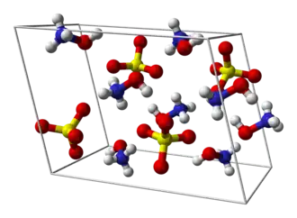 Kristalstructuur van hydroxylammoniumsulfaat