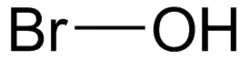 Structuurformule van waterstofhypobromiet