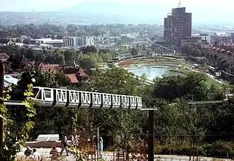 De monorail tussen Wartberg en Killesberg