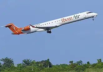 Een Bombardier CRJ900 van Ibom Air